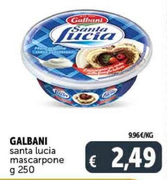 Deco Supermercati GALBANI santa lucia mascarpone g 250 offerta