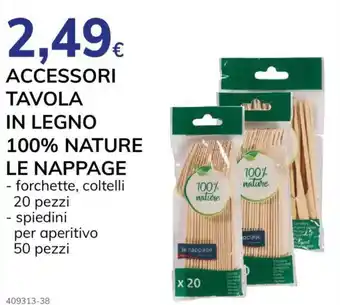 Basko ACCESSORI TAVOLA IN LEGNO 100% NATURE LE NAPPAGE offerta