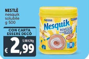 Deco Supermercati NESTLÈ nesquik solubile g 500 offerta