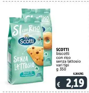 Deco Supermercati SCOTTI biscotti con riso senza lattosio vari tipi g 350 offerta