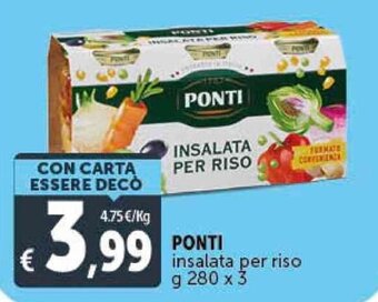 Deco Supermercati PONTI insalata per riso g 280 x 3 offerta