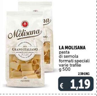 Deco Supermercati LA MOLISANA pasta di semola formati speciali varie trafile g500 offerta