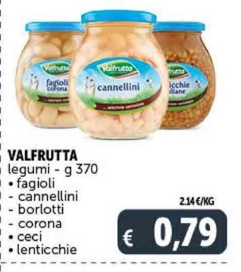 Deco Supermercati VALFRUTTA legumi - g 370 offerta