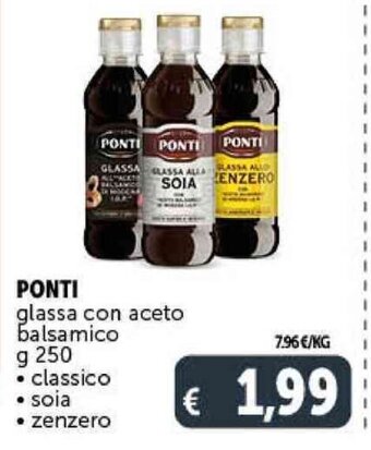 Deco Supermercati PONTI glassa con aceto balsamico g 250 offerta