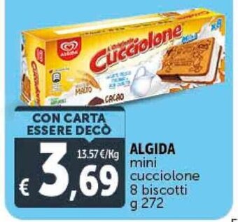 Deco Supermercati ALGIDA mini cucciolone 8 biscotti g 272 offerta