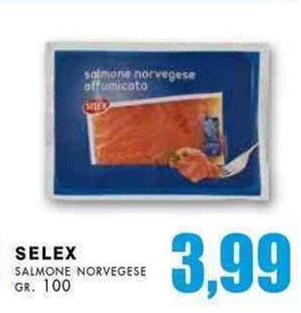 La Mimosa Supermercati SELEX SALMONE NORVEGESE GR. 100 offerta