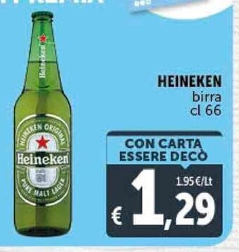 Deco Supermercati HEINEKEN birra cl 66 offerta