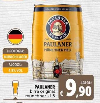 Deco Supermercati PAULANER birra original munchner - l5 offerta