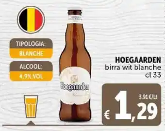 Deco Supermercati HOEGAARDEN birra wit blanche cl 33 offerta