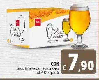 COK bicchiere cerveza oro cl 40 - pz 6