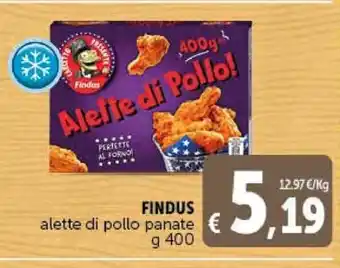Deco Supermercati FINDUS alette di pollo panate g400 offerta