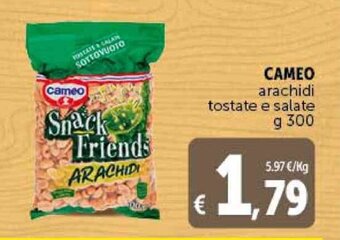 Deco Supermercati CAMEO arachidi tostate e salate g 300 offerta