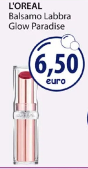 Acqua & Sapone L'OREAL Balsamo Labbra Glow Paradise offerta