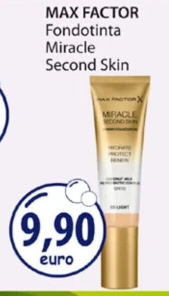 Acqua & Sapone MAX FACTOR Fondotinta Miracle Second Skin offerta