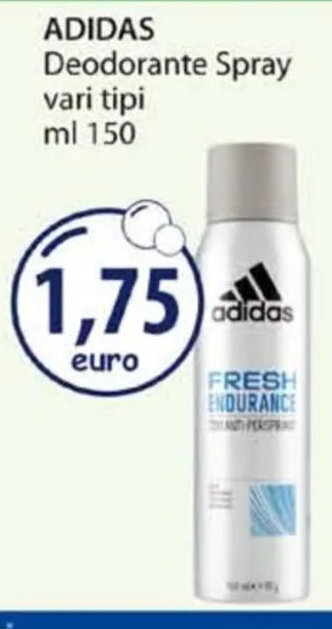 Acqua & Sapone ADIDAS Deodorante Spray vari tipi ml 150 offerta