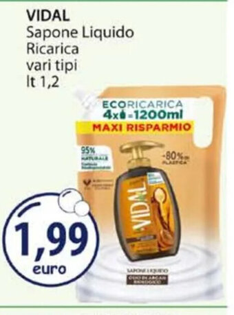 Acqua & Sapone VIDAL Sapone Liquido Ricarica vari tipi It 1,2 offerta