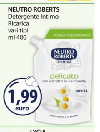 Acqua & Sapone NEUTRO ROBERTS Detergente Intimo Ricarica vari tipi ml 400 offerta