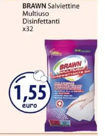 Acqua & Sapone BRAWN Salviettine Multiuso Disinfettanti x32 offerta