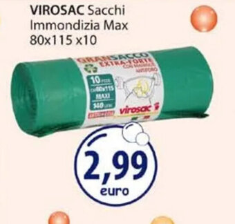 Acqua & Sapone VIROSAC Sacchi Immondizia Max 80x115x10 offerta