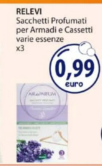 RELEVI Sacchetti Profumati per Armadi e Cassetti varie essenze x3