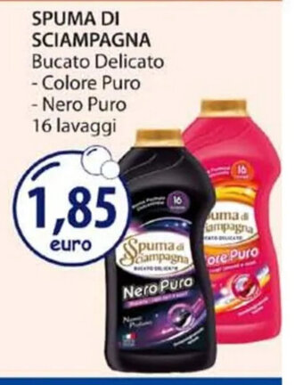 Acqua & Sapone SPUMA DI SCIAMPAGNA Bucato Delicato - Colore Puro - Nero Puro 16 lavaggi offerta