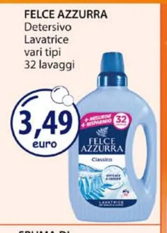 Acqua & Sapone FELCE AZZURRA Detersivo Lavatrice vari tipi 32 lavaggi offerta