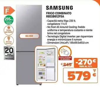 Expert SAMSUNG FRIGO COMBINATO RB33B612FSA offerta