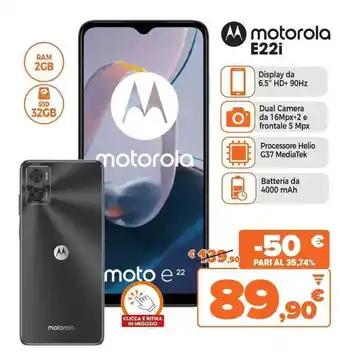 Expert motorola E22i offerta