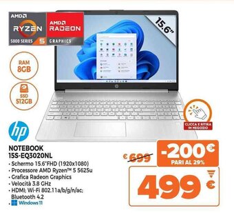 Expert hp NOTEBOOK 15S-EQ3020NL offerta