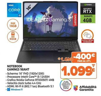 Expert NOTEBOOK GAMING3 161AH7 offerta