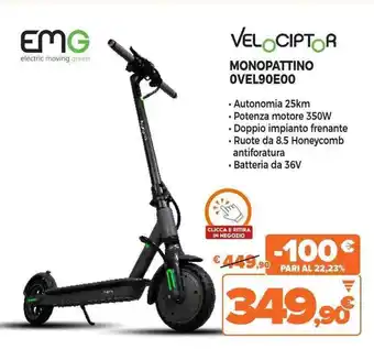 Expert VELOCIPTOR MONOPATTINO OVEL90E00 offerta