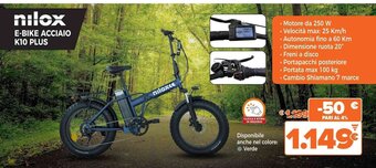 Expert nilox E-BIKE ACCIAIO K10 PLUS offerta