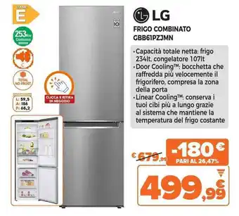 Expert LG FRIGO COMBINATO GBB61PZJMN offerta