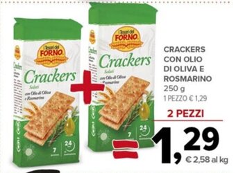 Todis CRACKERS CON OLIO DI OLIVA E ROSMARINO 250 g offerta