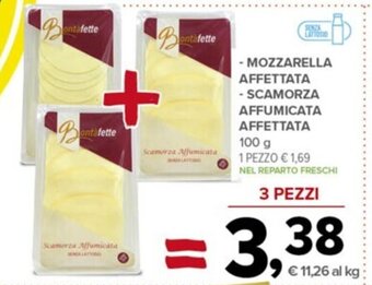Todis - MOZZARELLA AFFETTATA - SCAMORZA AFFUMICATA AFFETTATA 100 g offerta
