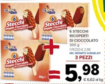 Todis 6 STECCHI RICOPERTI DI CIOCCOLATO 300 g offerta
