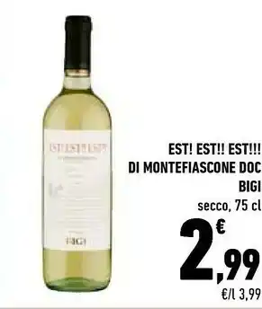 Conad Bigi Est! Est! Est! Di Montefianscone Doc 750ml offerta