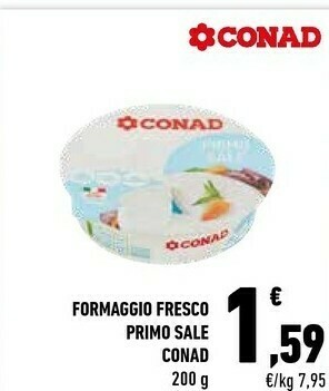 Conad Conad - Formaggio Fresco Primo Sale 200 G(ml) offerta