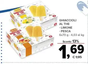 Todis GHIACCIOLI AL THE - LIMONE - PESCA 6x70 g offerta