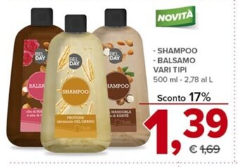 Todis - SHAMPOO - BALSAMO VARI TIPI 500 ml offerta