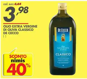 Italmark De Cecco Olio Extra Vergine Di Oliva Classico 1000 G(ml) offerta