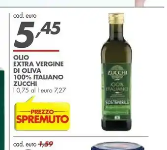 Italmark Zucchi Olio Extravergine Di Oliva 100% Italiano 1000 G(ml) offerta