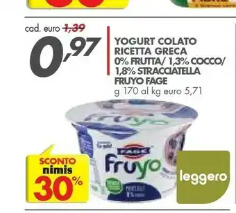 Italmark Fage Total Yogurt Colato Ricetta Greca offerta