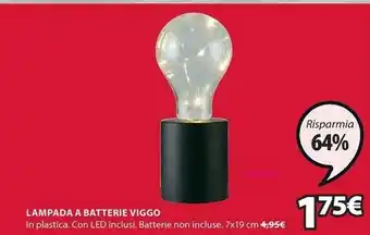 JYSK Lampada A Batterie Viggo offerta