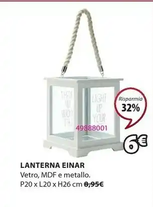 JYSK Lanterna Einar offerta