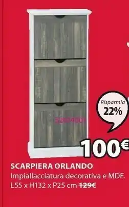 JYSK Scarpiera Orlando offerta