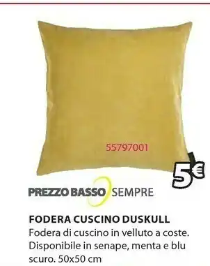 JYSK Fodera Cuscino Duskull offerta