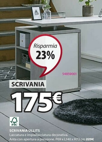 JYSK Scrivania Ullits offerta