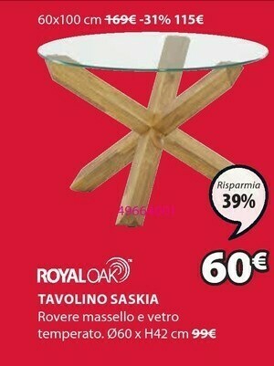 JYSK Tavolino Saskia offerta