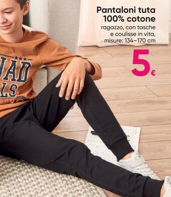 Pantaloni Tuta 100% Cotone